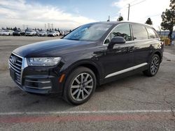 Salvage cars for sale at Rancho Cucamonga, CA auction: 2017 Audi Q7 Premium Plus