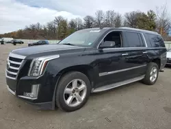 Salvage cars for sale at Brookhaven, NY auction: 2015 Cadillac Escalade ESV Luxury