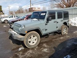 Salvage cars for sale at New Britain, CT auction: 2015 Jeep Wrangler Unlimited Sport