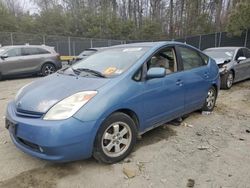 Salvage cars for sale at Waldorf, MD auction: 2005 Toyota Prius