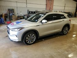 Salvage cars for sale at San Antonio, TX auction: 2021 Infiniti QX50 Luxe