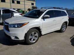 Salvage cars for sale at Wilmer, TX auction: 2015 Toyota Highlander Limited