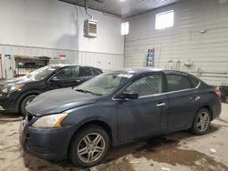 Salvage cars for sale at Des Moines, IA auction: 2013 Nissan Sentra S