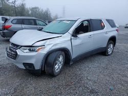 Salvage cars for sale at Riverview, FL auction: 2021 Chevrolet Traverse LS