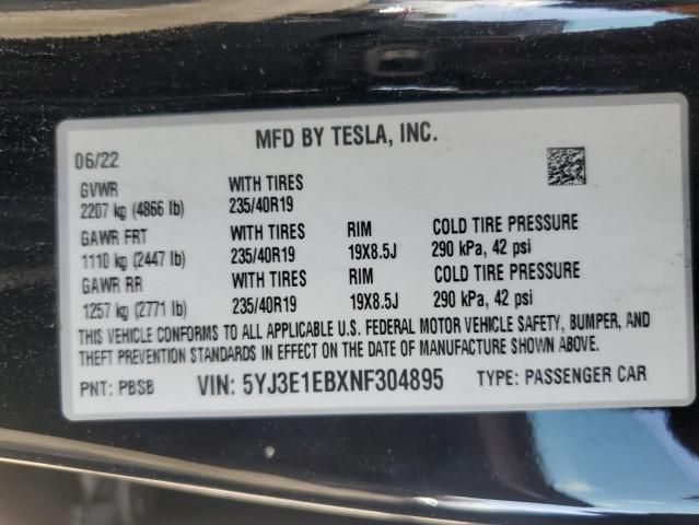 2022 Tesla Model 3