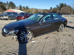 Salvage cars for sale at Mendon, MA auction: 2015 Mercedes-Benz C 300 4matic