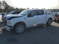 Salvage trucks for sale at Windham, ME auction: 2015 Ford F150 Supercrew