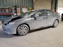 Salvage cars for sale at Eldridge, IA auction: 2012 Honda Civic LX