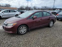 Salvage cars for sale at Columbus, OH auction: 2012 Honda Civic LX