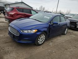 Salvage cars for sale at Pekin, IL auction: 2016 Ford Fusion S