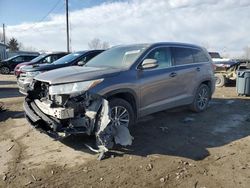 Salvage cars for sale at Pekin, IL auction: 2019 Toyota Highlander SE