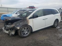 Salvage cars for sale at Dyer, IN auction: 2012 Honda Odyssey EXL