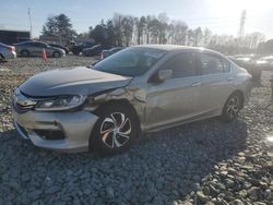 Salvage cars for sale at Mebane, NC auction: 2017 Honda Accord LX