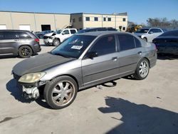 Salvage cars for sale at Wilmer, TX auction: 2005 Honda Civic DX VP