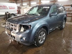 Salvage cars for sale at Pekin, IL auction: 2012 Ford Escape Limited