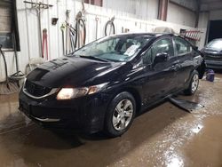 Salvage cars for sale at Elgin, IL auction: 2013 Honda Civic LX