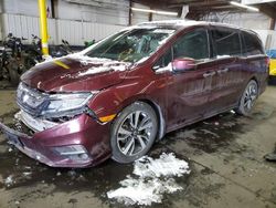 Salvage cars for sale at Denver, CO auction: 2018 Honda Odyssey Elite