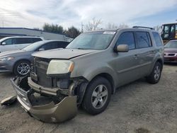 Salvage cars for sale at Sacramento, CA auction: 2011 Honda Pilot EX