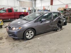 Salvage cars for sale from Copart Mcfarland, WI: 2015 Honda Civic LX