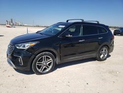 Salvage cars for sale at New Braunfels, TX auction: 2017 Hyundai Santa FE SE Ultimate