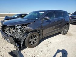 Salvage cars for sale from Copart Temple, TX: 2019 Toyota Highlander LE