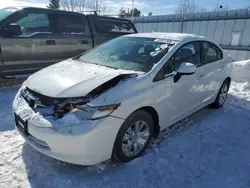 Honda Civic salvage cars for sale: 2012 Honda Civic LX