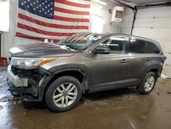 Salvage cars for sale at Lyman, ME auction: 2016 Toyota Highlander LE