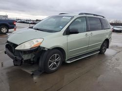 Salvage cars for sale at Grand Prairie, TX auction: 2009 Toyota Sienna CE