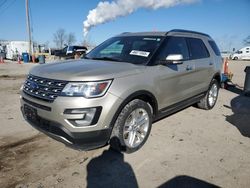 Salvage cars for sale at Pekin, IL auction: 2017 Ford Explorer Limited