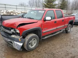 Salvage trucks for sale at Davison, MI auction: 2002 Chevrolet Silverado K2500 Heavy Duty