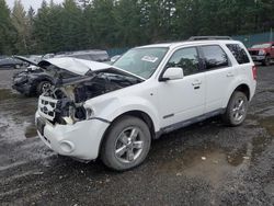 Salvage cars for sale at Graham, WA auction: 2008 Ford Escape Limited