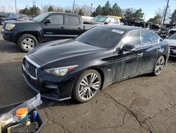 Salvage cars for sale at Denver, CO auction: 2018 Infiniti Q50 Luxe