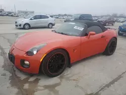 Salvage cars for sale at Grand Prairie, TX auction: 2008 Pontiac Solstice GXP