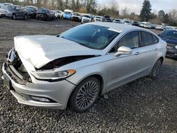 Ford salvage cars for sale: 2017 Ford Fusion Titanium HEV