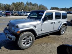 Salvage cars for sale at Mendon, MA auction: 2021 Jeep Wrangler Unlimited Sahara