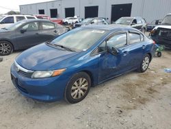 Salvage cars for sale at Jacksonville, FL auction: 2012 Honda Civic LX