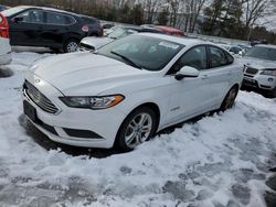 Salvage cars for sale at North Billerica, MA auction: 2018 Ford Fusion SE Hybrid