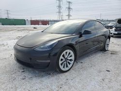 Salvage cars for sale at Elgin, IL auction: 2021 Tesla Model 3