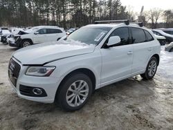 Salvage cars for sale at North Billerica, MA auction: 2015 Audi Q5 Premium Plus