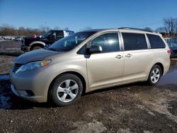 Salvage cars for sale at Chicago Heights, IL auction: 2013 Toyota Sienna LE