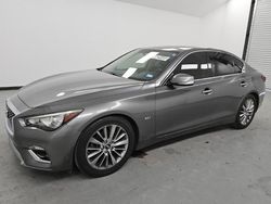 Salvage cars for sale at Wilmer, TX auction: 2018 Infiniti Q50 Luxe