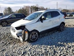 Salvage cars for sale from Copart Mebane, NC: 2019 Ford Ecosport Titanium