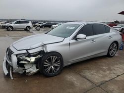 Salvage cars for sale at Grand Prairie, TX auction: 2018 Infiniti Q50 Luxe