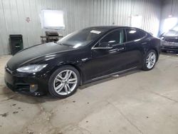 Salvage cars for sale at Franklin, WI auction: 2015 Tesla Model S