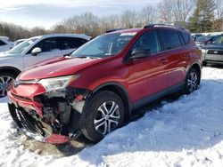 Salvage cars for sale at North Billerica, MA auction: 2017 Toyota Rav4 LE