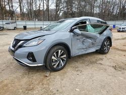 Salvage cars for sale at Austell, GA auction: 2022 Nissan Murano SL