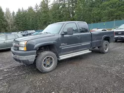 Salvage trucks for sale at Graham, WA auction: 2004 Chevrolet Silverado K2500 Heavy Duty