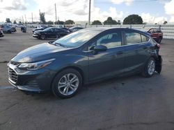 Salvage cars for sale at Miami, FL auction: 2019 Chevrolet Cruze LT