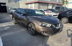 Salvage cars for sale at Miami, FL auction: 2016 Nissan Maxima 3.5S