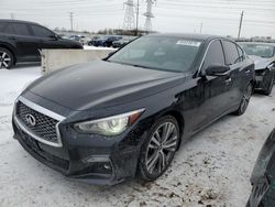 Salvage cars for sale at Elgin, IL auction: 2021 Infiniti Q50 Sensory